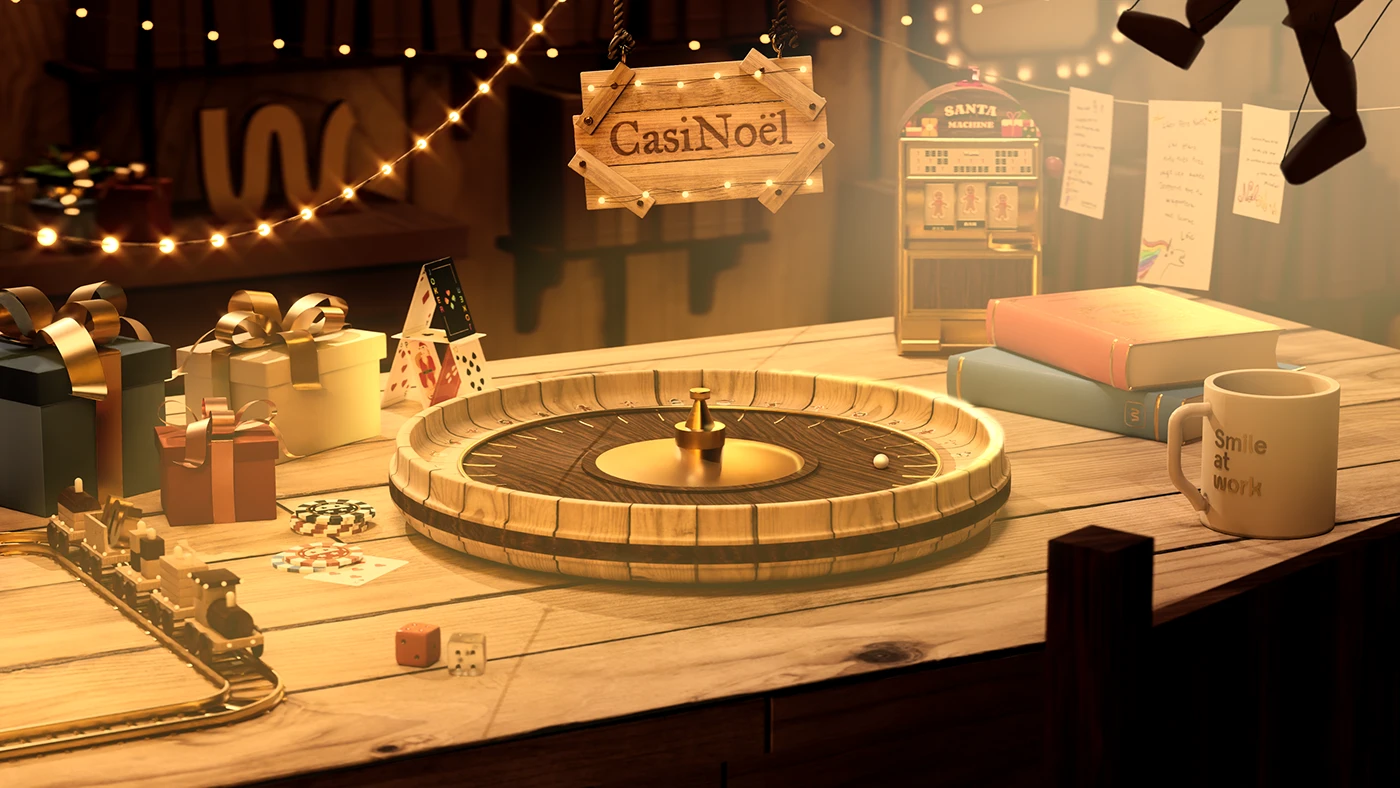 Screenshot of Casinoël holiday roulette game by Swile